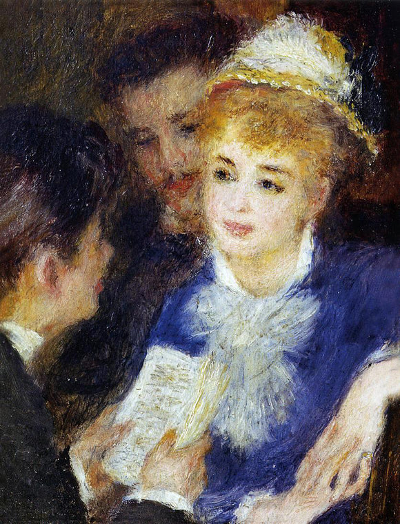  Pierre Auguste Renoir Reading the Part - Canvas Art Print