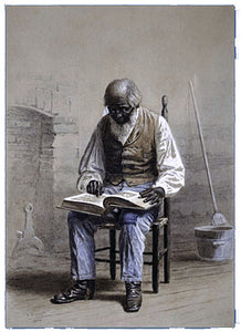 Thomas Waterman Wood Reading the Scriptures - Canvas Art Print