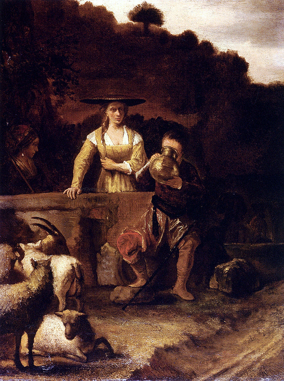  Constantijn Van Renesse Rebecca And Eliezer At The Well - Canvas Art Print