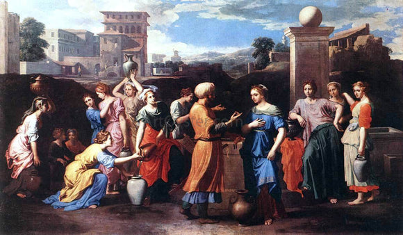  Nicolas Poussin Rebecca at the Well - Canvas Art Print