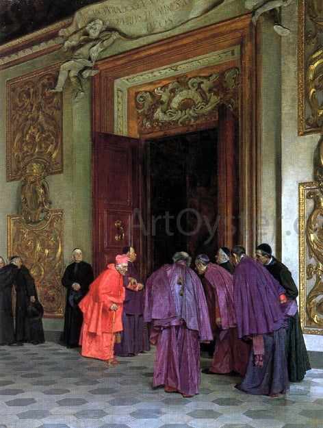  Tito-Giovanni Lessi Receiving the Cardinal - Canvas Art Print