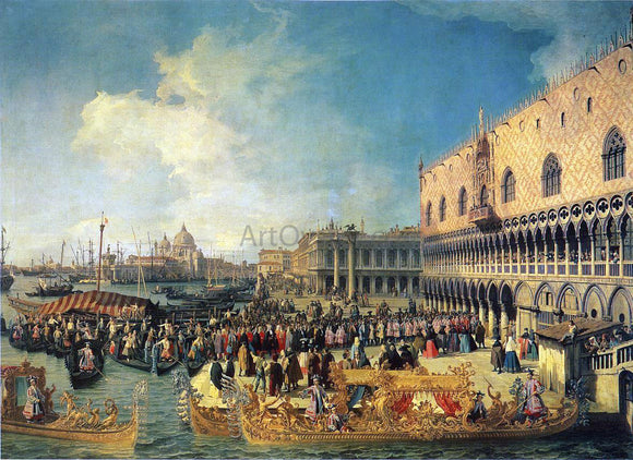  Canaletto Reception of the Imperial Ambassador at the Doge's Palace - Canvas Art Print