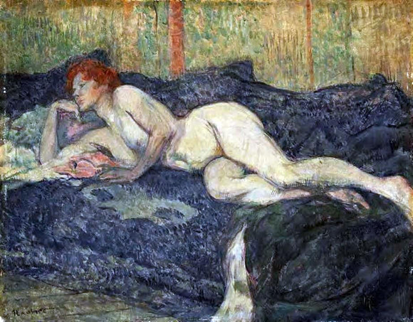  Henri De Toulouse-Lautrec A Reclining Nude - Canvas Art Print