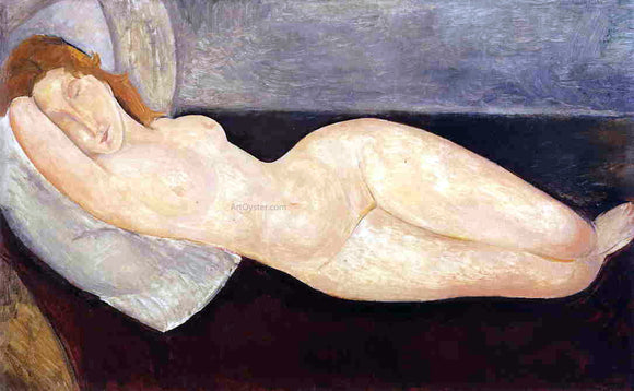  Amedeo Modigliani Reclining Nude, Head on Right Arm - Canvas Art Print