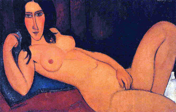  Amedeo Modigliani Reclining Nude with Loose Hair - Canvas Art Print