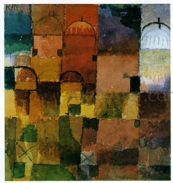  Paul Klee Red and White Domes - Canvas Art Print