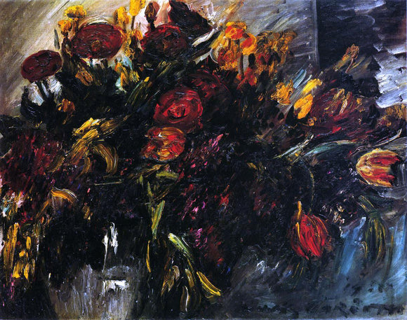  Lovis Corinth Red and Yellow Tulips - Canvas Art Print