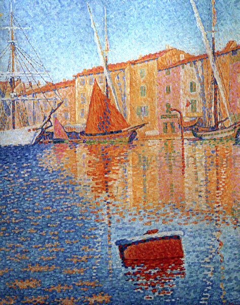  Paul Signac Red Buoy (also known as Harbour at Saint Tropez) - Canvas Art Print