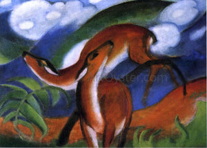  Franz Marc Red Deer II - Canvas Art Print