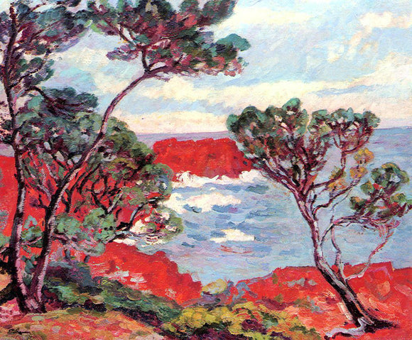  Armand Guillaumin Red Rocks - Canvas Art Print