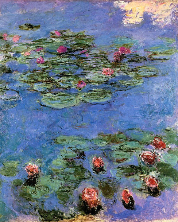  Claude Oscar Monet Red Water-Lilies - Canvas Art Print