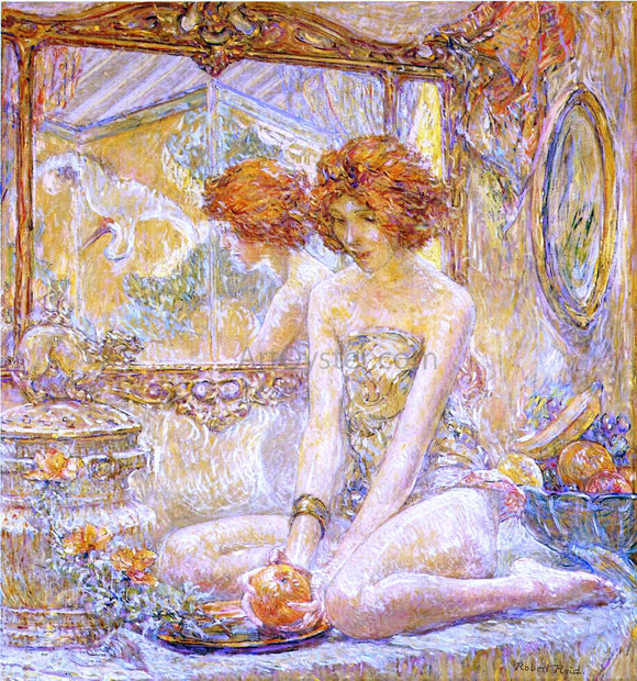  Robert Lewis Reid Reflections - Canvas Art Print