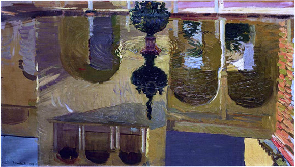  Joaquin Sorolla Y Bastida Reflections in a Fountain - Canvas Art Print