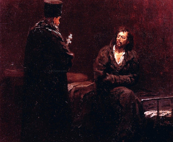  Ilia Efimovich Repin Refusal of the Confession - Canvas Art Print