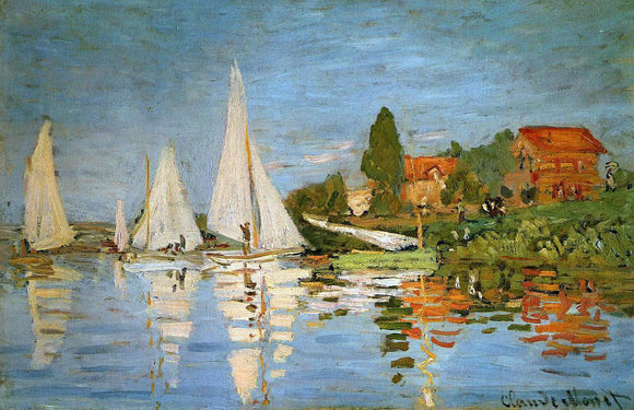  Claude Oscar Monet A Regatta at Argenteuil - Canvas Art Print