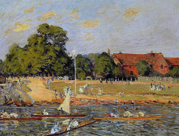  Alfred Sisley A Regatta at Hampton Court - Canvas Art Print