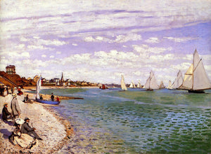  Claude Oscar Monet Regatta at Sainte-Adresse - Canvas Art Print