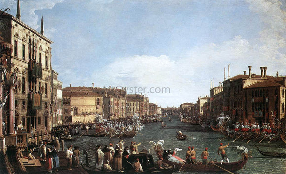  Canaletto A Regatta on the Grand Canal - Canvas Art Print