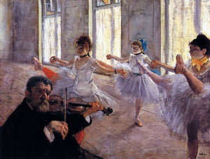  Edgar Degas A Rehearsal - Canvas Art Print