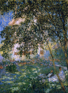  Claude Oscar Monet Relaxing in the Garden, Argenteuil - Canvas Art Print
