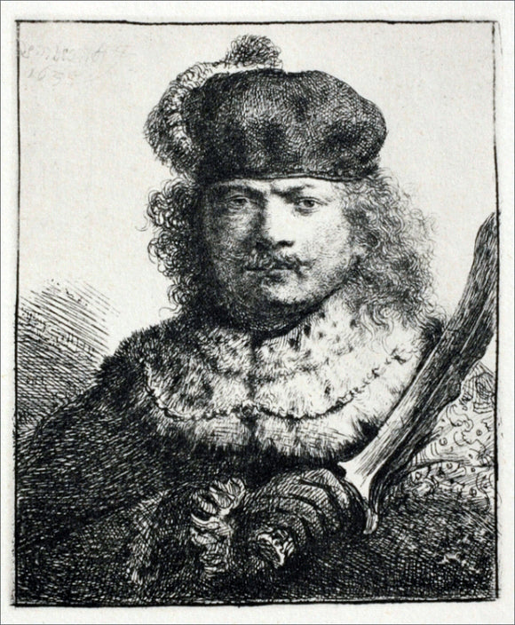  Rembrandt Van Rijn Rembrandt with a Drawn Saber - Canvas Art Print