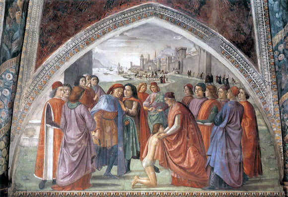  Domenico Ghirlandaio Renunciation of Worldly Goods - Canvas Art Print
