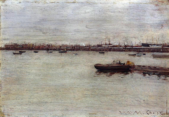 William Merritt Chase Repair Docks, Gowanus Pier - Canvas Art Print