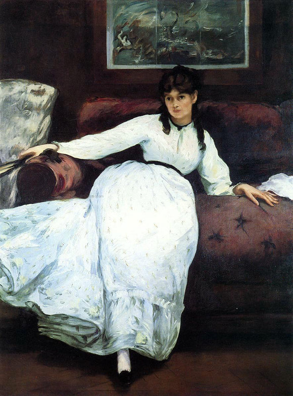  Edouard Manet Repose: Portrait of Berthe Morisot - Canvas Art Print