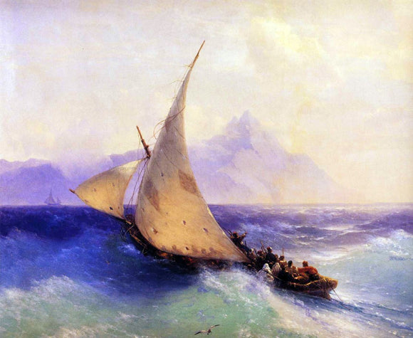  Ivan Constantinovich Aivazovsky Rescue at Sea (detail) - Canvas Art Print