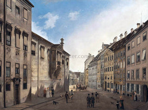  Domenico Quaglio Residenzstrasse Looking Towards Max-Joseph-Platz in 1826 - Canvas Art Print