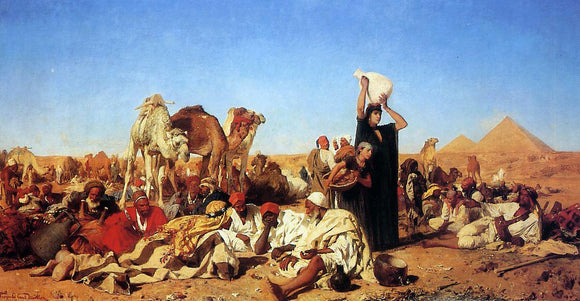  Leopold Karl Muller Rest in the Desert near Gizha - Canvas Art Print
