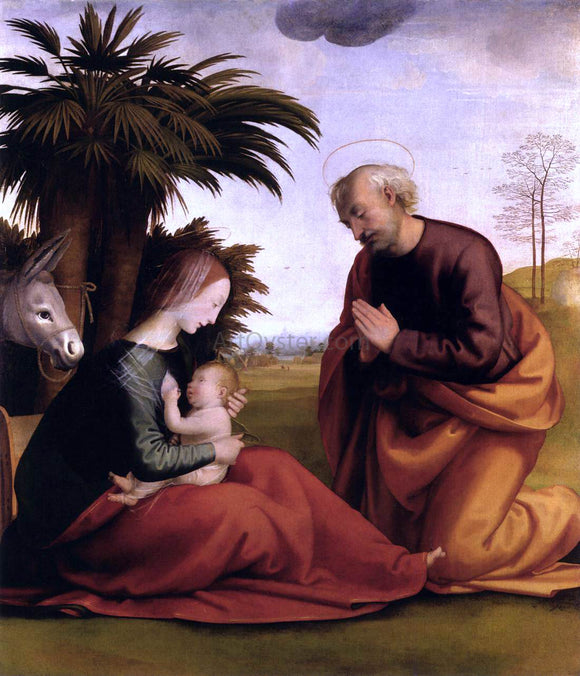  Fra Bartolomeo Rest on the Flight into Egypt - Canvas Art Print