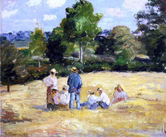  Camille Pissarro Resting Harvesters, Montfoucault - Canvas Art Print
