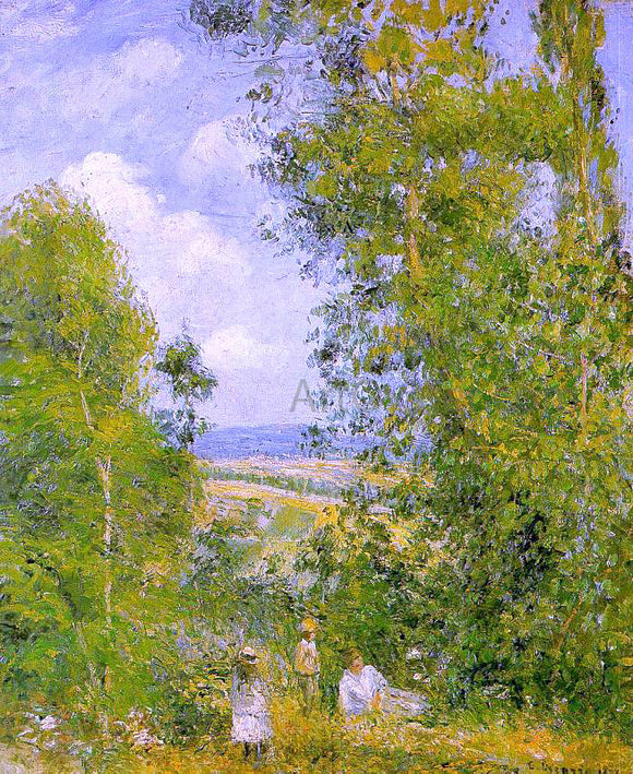  Camille Pissarro Resting in the Woods at Pontoise - Canvas Art Print