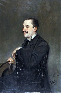  Vicente Castell Domenech Retrato de Hombre - Canvas Art Print