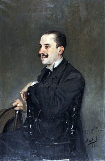  Vicente Castell Domenech Retrato de Hombre - Canvas Art Print
