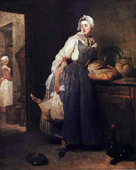  Jean-Baptiste-Simeon Chardin Return from the Market - Canvas Art Print