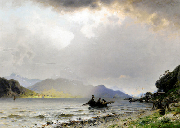  Georg Anton Rasmussen Return of the Fishing Fleet - Canvas Art Print
