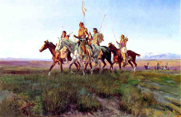  Charles Marion Russell Return of the War Party - Canvas Art Print