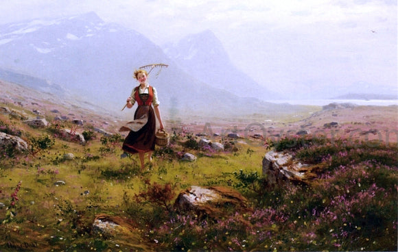  Hans Dahl Returning from the Fields - Canvas Art Print