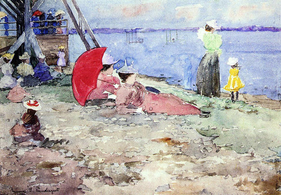  Maurice Prendergast Revere Beach - Canvas Art Print