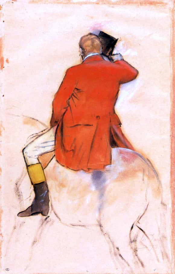  Edgar Degas Rider in a Red Coat - Canvas Art Print