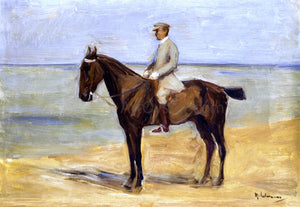  Max Liebermann Rider on the Beach Facing Left - Canvas Art Print