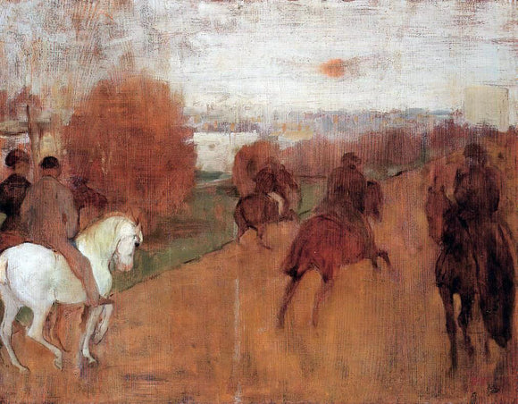  Edgar Degas Riders on a Road - Canvas Art Print