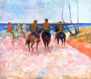  Paul Gauguin Riders on the Beach - Canvas Art Print