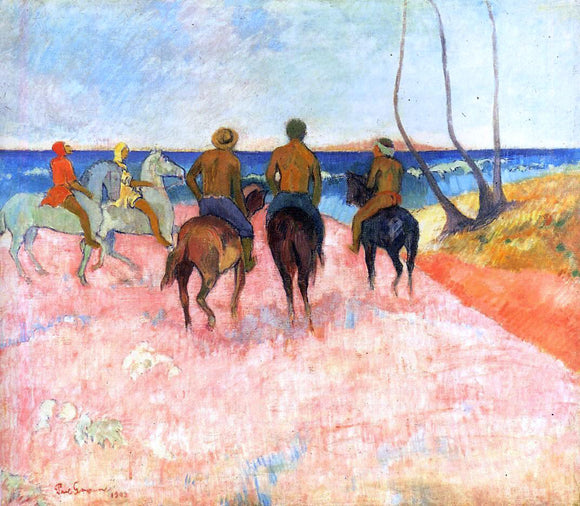  Paul Gauguin Riders on the Beach - Canvas Art Print