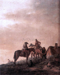  Philips Wouwerman Rider's Rest Place - Canvas Art Print