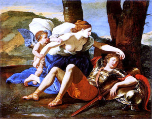  Nicolas Poussin Rinaldo and Armida - Canvas Art Print