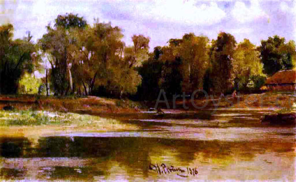  Ilia Efimovich Repin River Bank - Canvas Art Print
