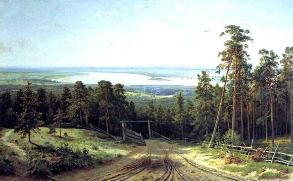  Ivan Ivanovich Shishkin River Kama near Elabuga - Canvas Art Print